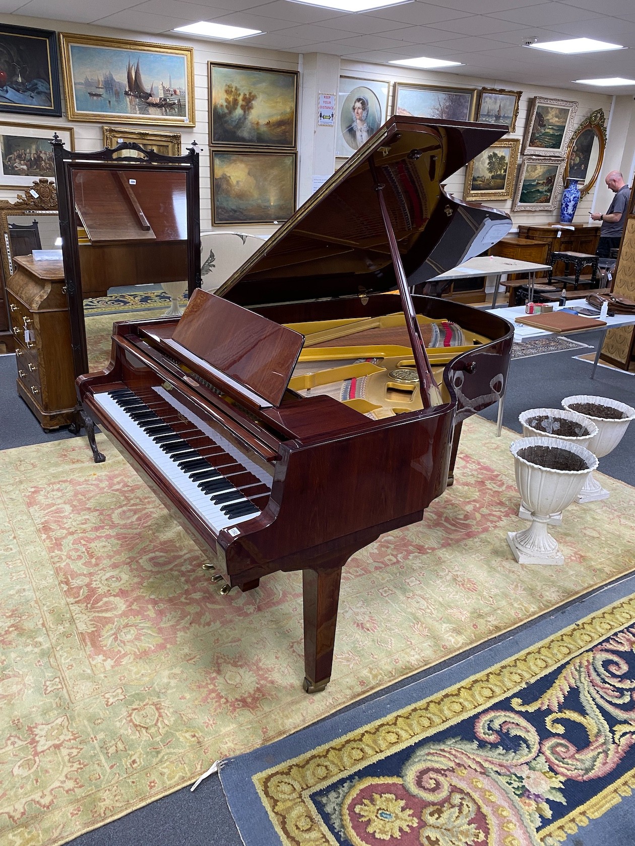 A Petrof 6ft 2in Model III grand piano, mahogany cased, serial number 513137 circa 1994.